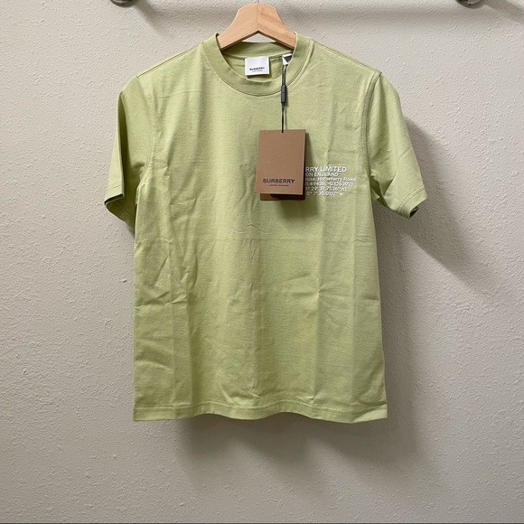 New Burberry Mist Green coordinates print logo tee - Picture 4 of 11